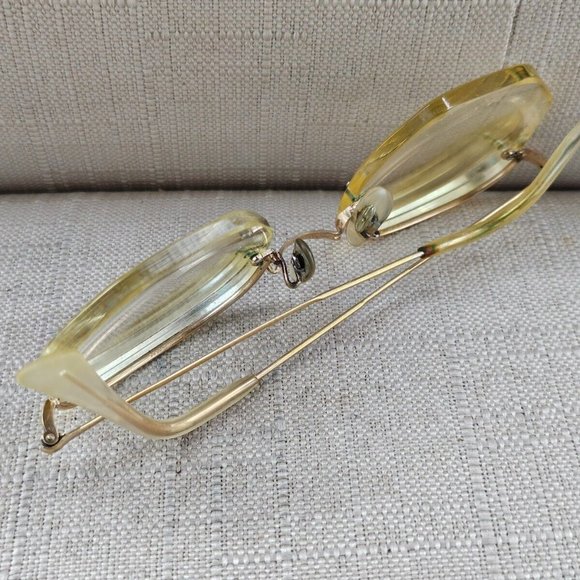 Art Craft USA Glasses Frame Vintage Eyeglasses Rimless Frame Gold Tone Frame - Picture 3 of 13